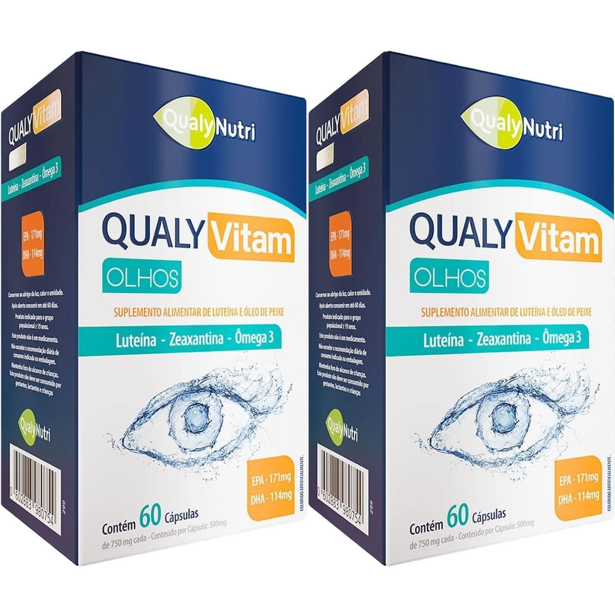 Kit 2X Qualy Vitam Olhos - 60 C�psulas - QualyNutri