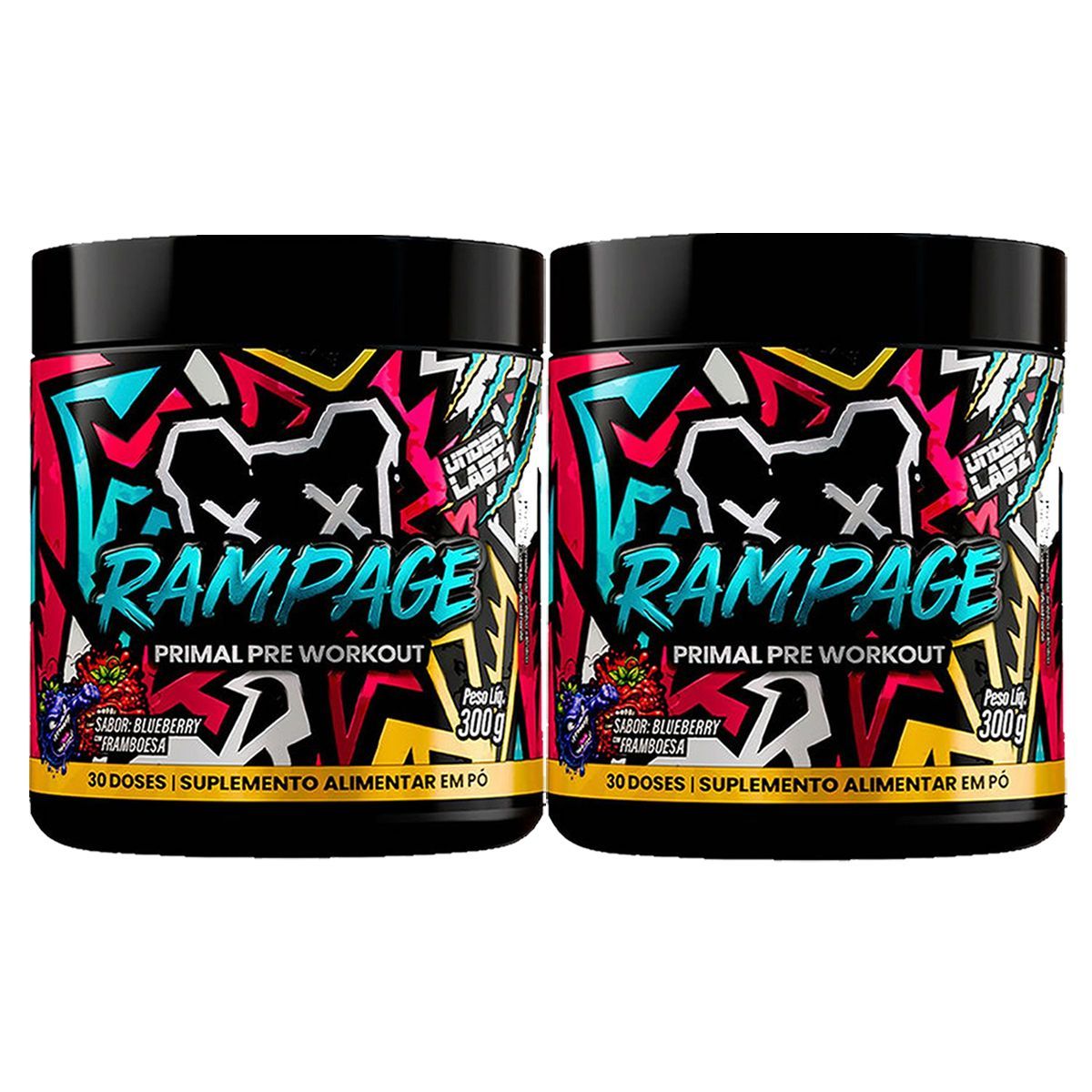 Kit 2X Rampage - 300g Blueberry Com Framboesa - Under Labz