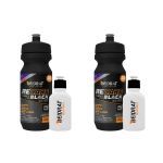 Kit 2X Recarb Energy Gel Black Squeeze + Mini Squeeze 100 ml - 600g Rasp Berry - Reidrat