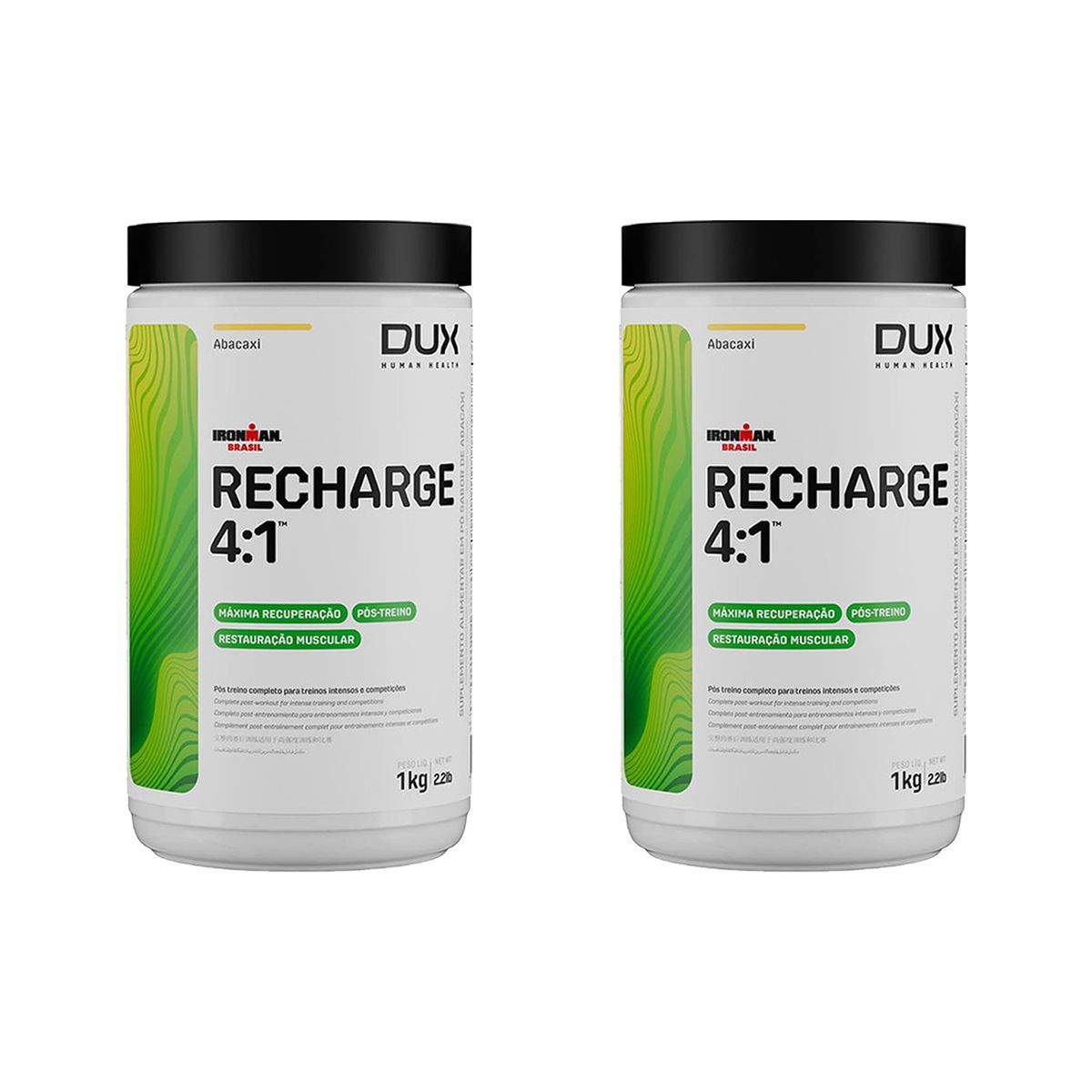Kit 2X Recharge 4:1 - 1000g Abacaxi - Dux Nutrition