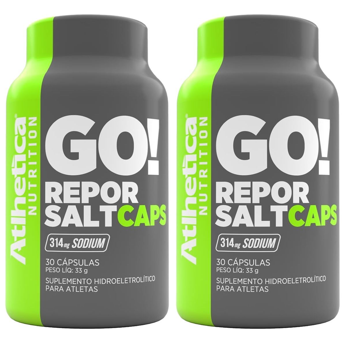 Kit 2x Repor Salt Caps Endurance Series - 30 C�psulas - Atlhetica Nutrition