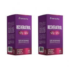 Kit 2X Resveratrol - 60 C�psulas Vegetais - Sanavita