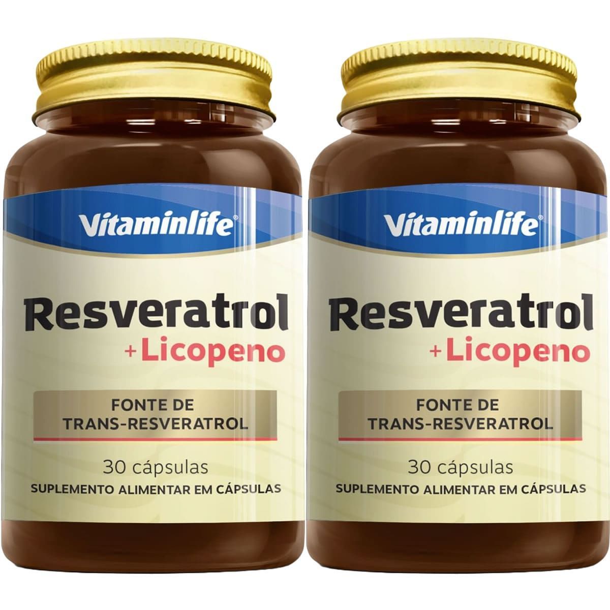 Kit 2X Resveratrol + Licopeno - 30 C�psulas - VitaminLife