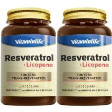 Kit 2X Resveratrol + Licopeno - 30 C�psulas - VitaminLife