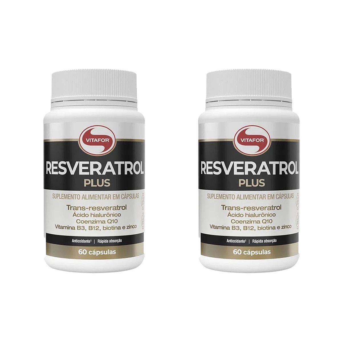 Kit 2X Resveratrol Plus - 60 C�psulas - Vitafor