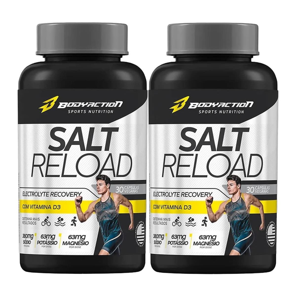 Kit 2X Salt Reload - 30 C�psulas - BodyAction