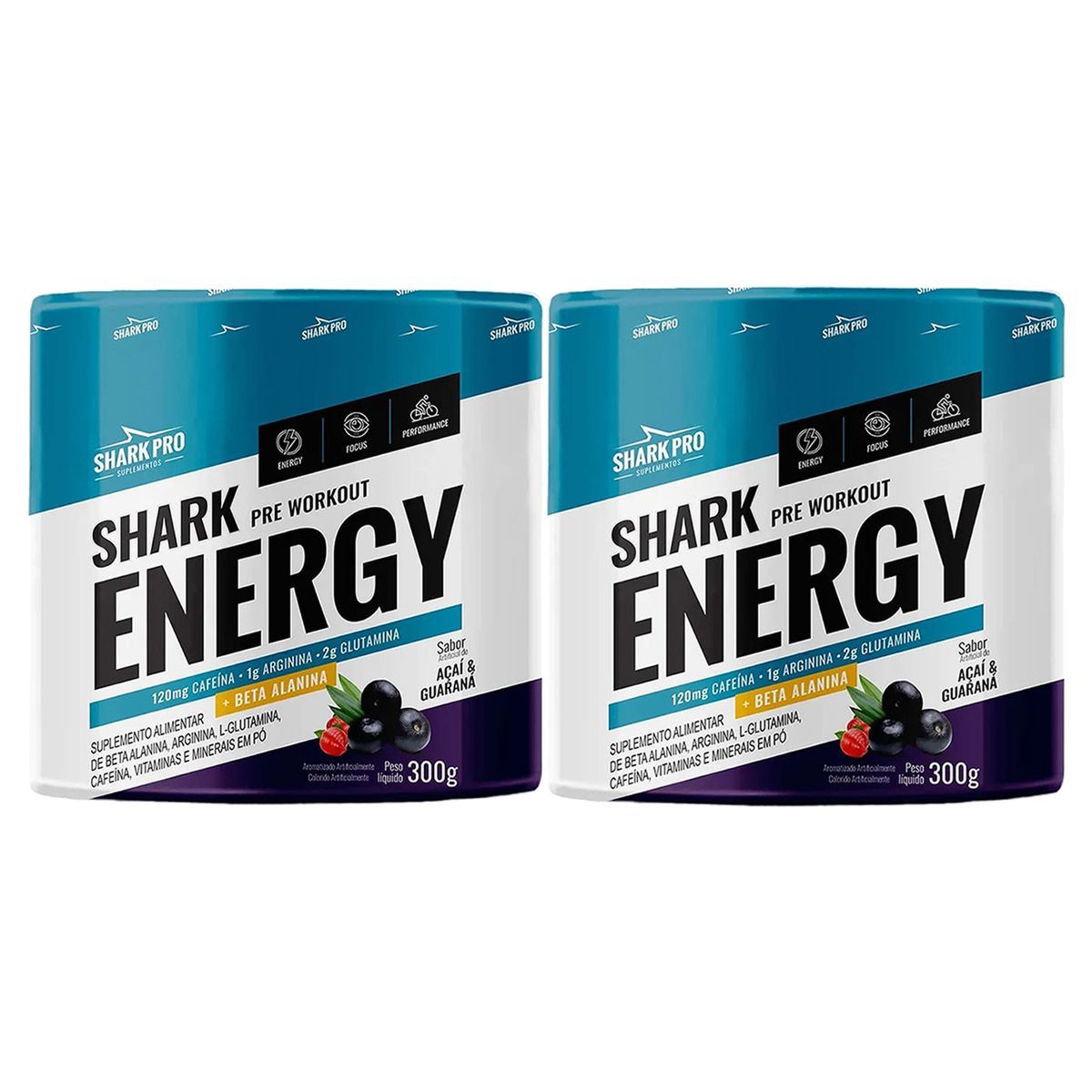 Kit 2X Shark Energy - 300g A�a� & Guaran� - Shark Pro