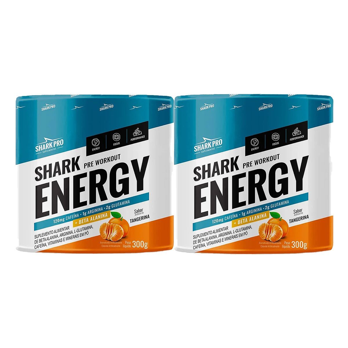 Kit 2X Shark Energy - 300g Tangerina - Shark Pro