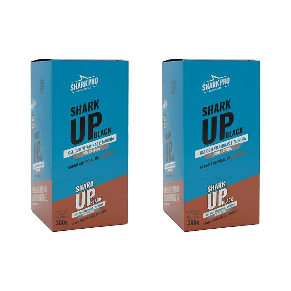 Kit 2X Shark Up Black Gel - 10 Sach�s 30g Caramelo - Shark Pro