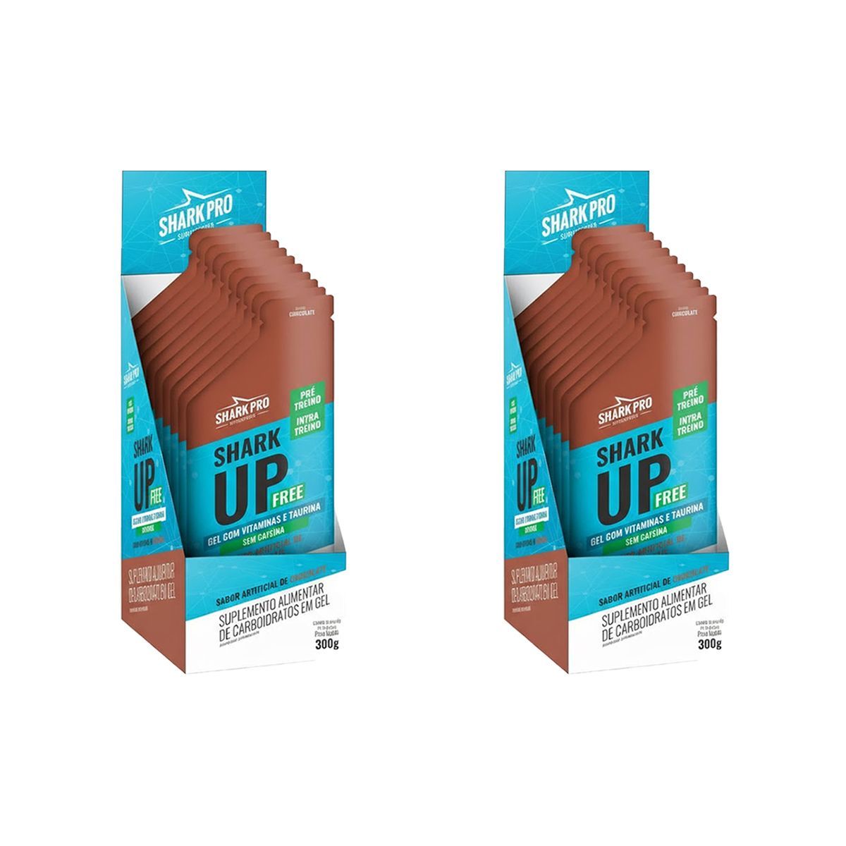 Kit 2X Shark-up Free - 10 Sach�s 30g Chocolate - Shark Pro