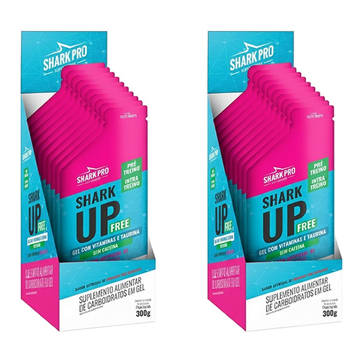 Kit 2X Shark-up Free - 10 Sach�s 30g Tutti Frutti - Shark Pro