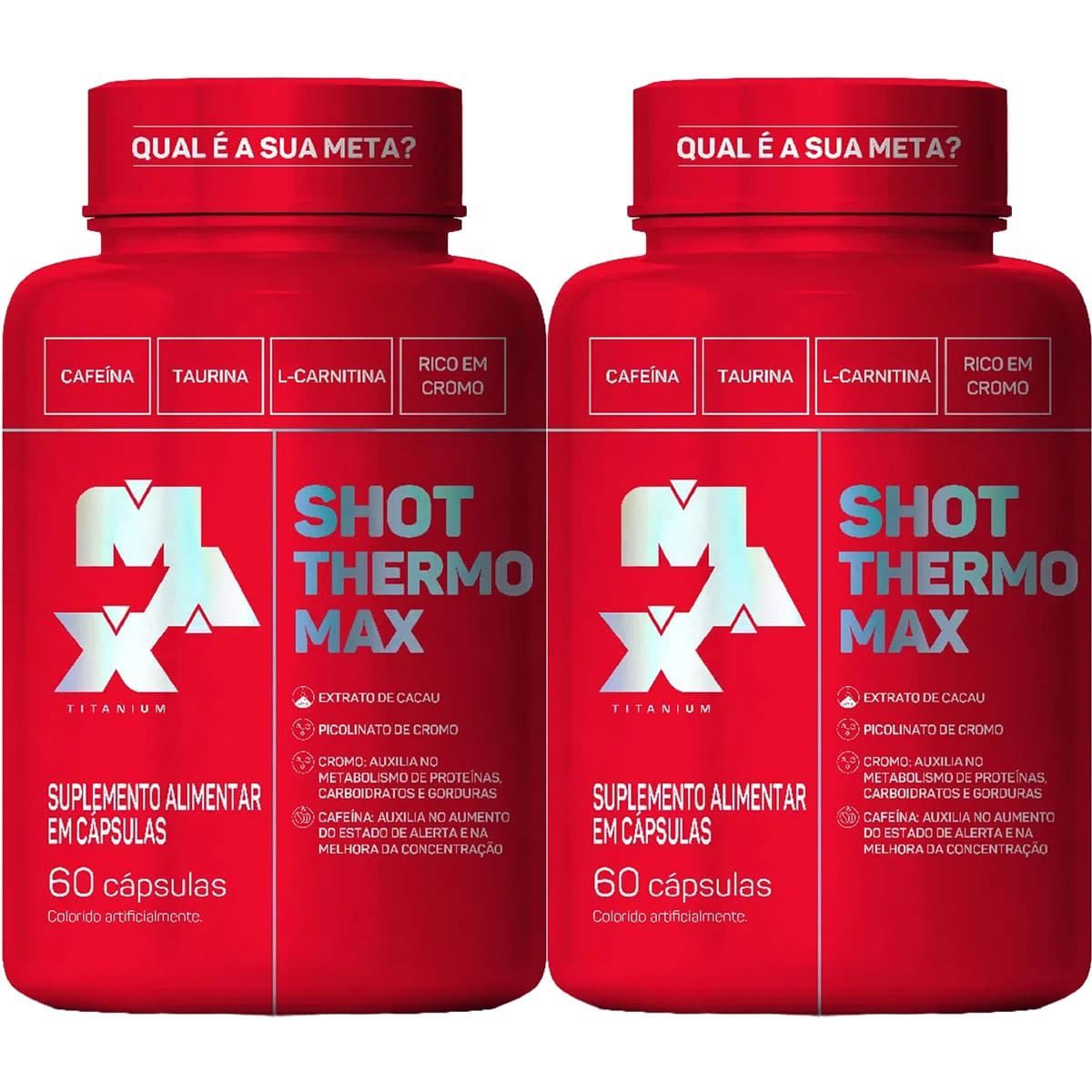 Kit 2X Shot Thermo Max - 60 C�psulas - Max Titanium