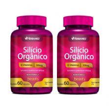 Kit 2X Sil�cio Org�nico + Vitaminas - 60 C�psulas - Herbamed