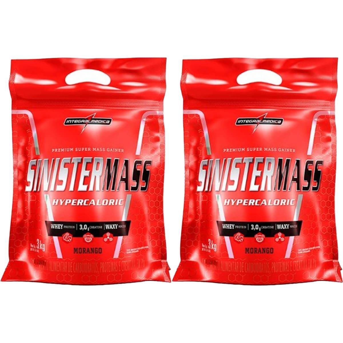 Kit 2X Sinister Mass - 3000g Morango - IntegralM�dica