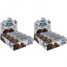 Kit 2X Skyr Whey Bar - 12 unidades 33g Dark Chocolate Yoghurt - Nature
