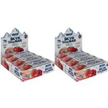 Kit 2X Skyr Whey Bar - 12 unidades 33g Strawberry Whith Hibiscus Yoghurt - Nature