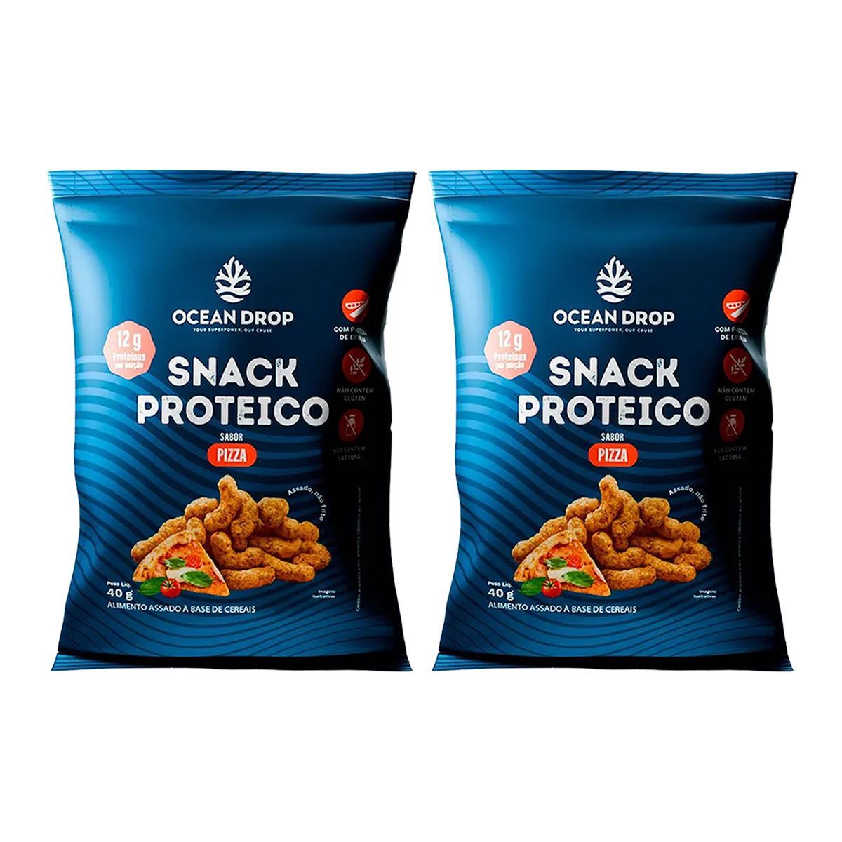 Kit 2X Snack Proteico - 40g Pizza - Ocean Drop