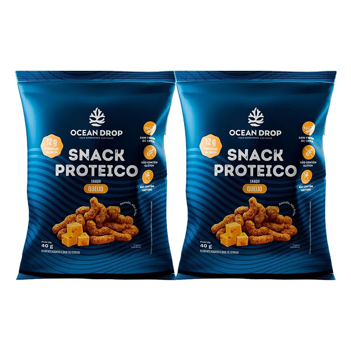 Kit 2X Snack Proteico - 40g Queijo - Ocean Drop