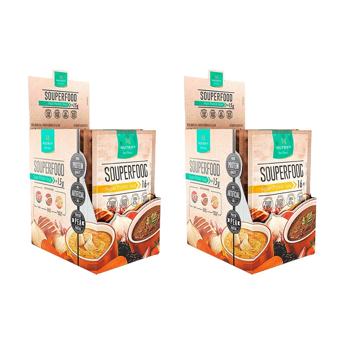 Kit 2X Souperfood - 10 Sach�s 35g Frango com Legumes - Nutrify