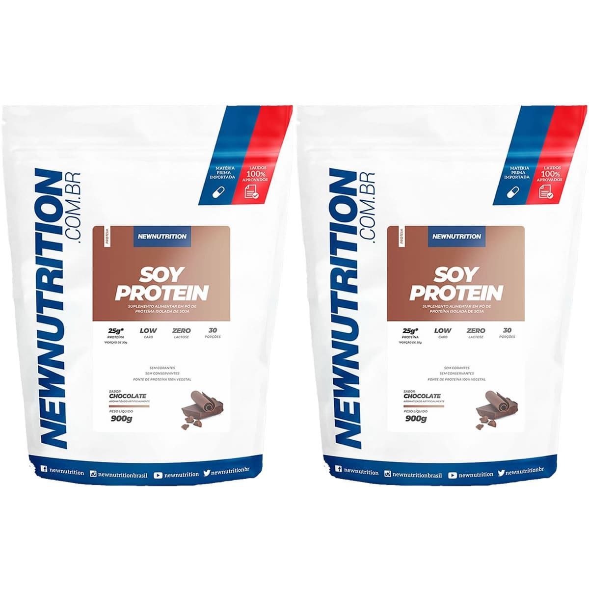 Kit 2X Soy Protein - 900g Chocolate - NewNutrition