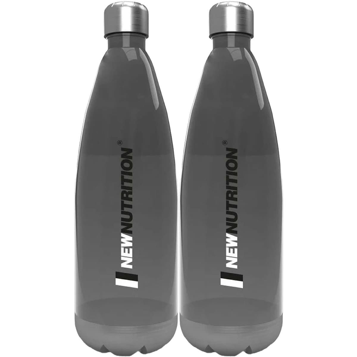 Kit 2X Squezze Pl�stica com Inox - 700ml Fum� - NewNutrition