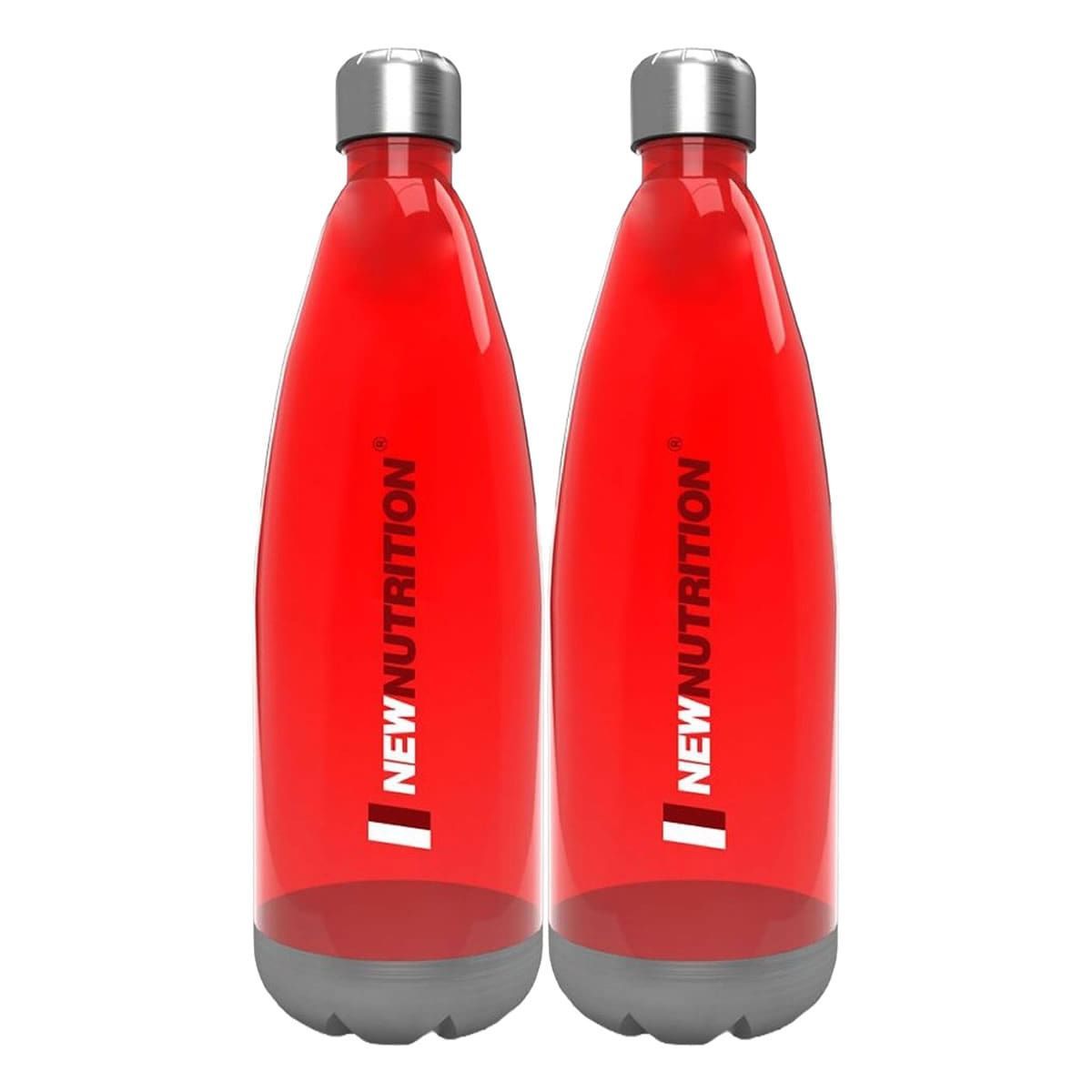 Kit 2X Squezze Pl�stica com Inox  - 700ml Vermelha - NewNutrition