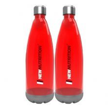 Kit 2X Squezze Pl�stica com Inox  - 700ml Vermelha - NewNutrition