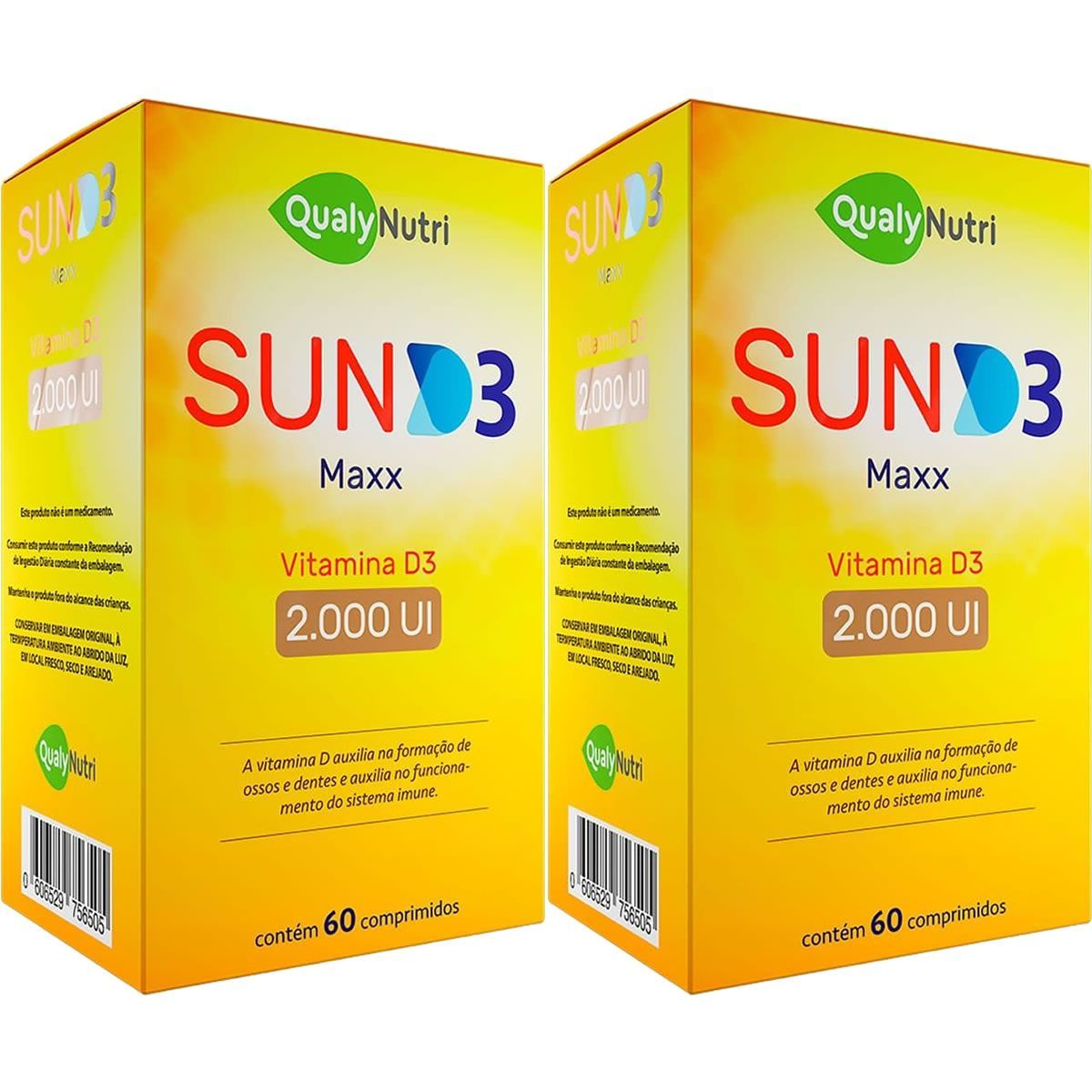 Kit 2X Sun D3 Maxx - 60 Comprimidos -  QualyNutri