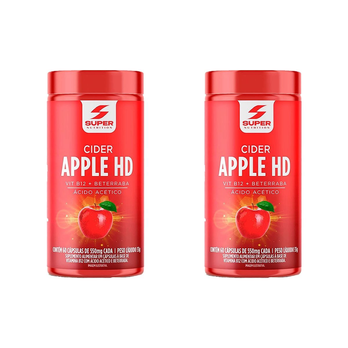 Kit 2X Super Apple Cider hd - 60 C�psulas - Desinch�