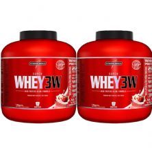 Kit 2X Super Whey 3W - 1800g Morango - IntegralM�dica