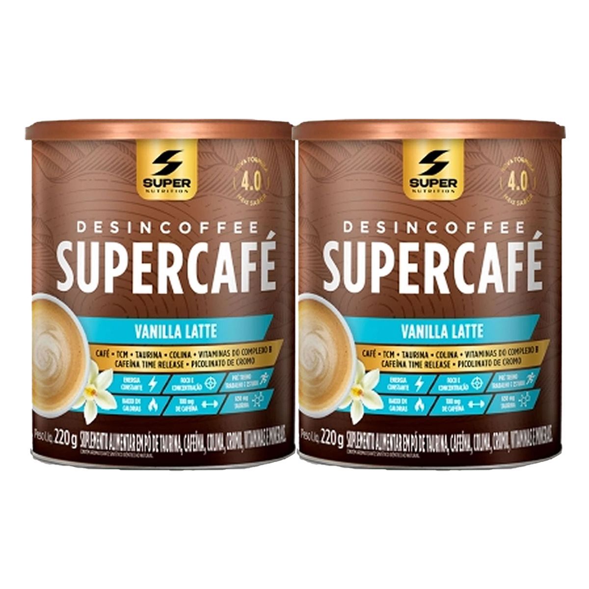 Kit 2X Supercaf� - 220g Vanilla Latte - Desinch�