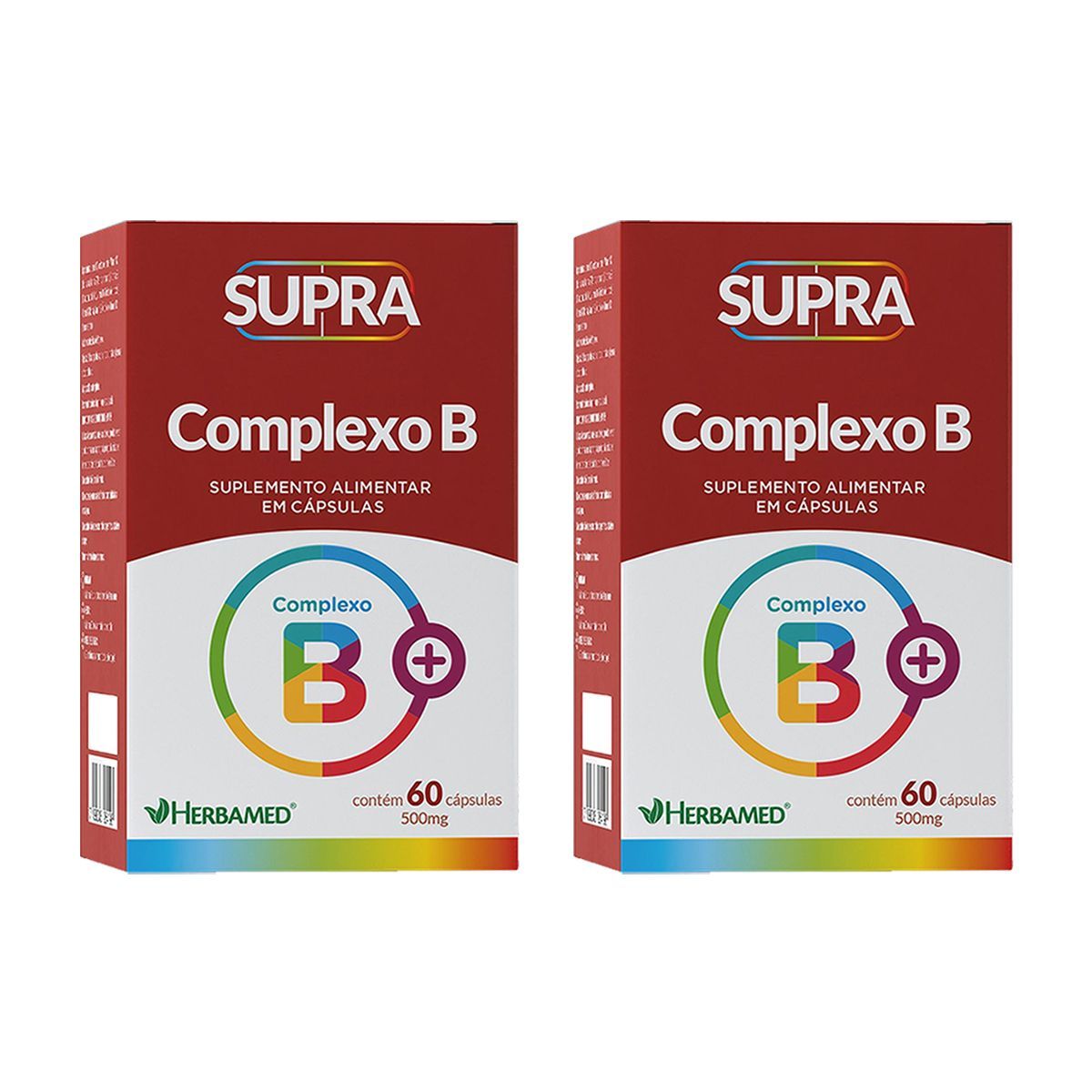 Kit 2X Supra Complexo B - 500mg 60 C�psulas - Herbamed