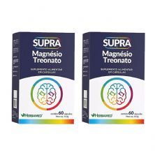 Kit 2X Supra Magn�sio Treonato - 60 C�psulas - Herbamed