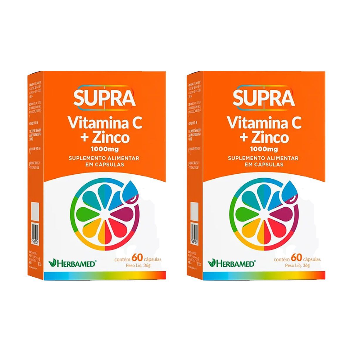 Kit 2X Supra Vitamina C + Zinco - 60 C�psulas - Herbamed
