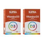 Kit 2X Supra Vitamina D3 - 2000ui 60 C�psulas - Herbamed