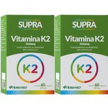 Kit 2X Supra Vitamina K2 - 500mg 60 C�psulas - Herbamed