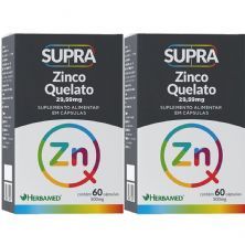 Kit 2X Supra Zinco Quelato - 29,59mg 60 C�psulas - Herbamed
