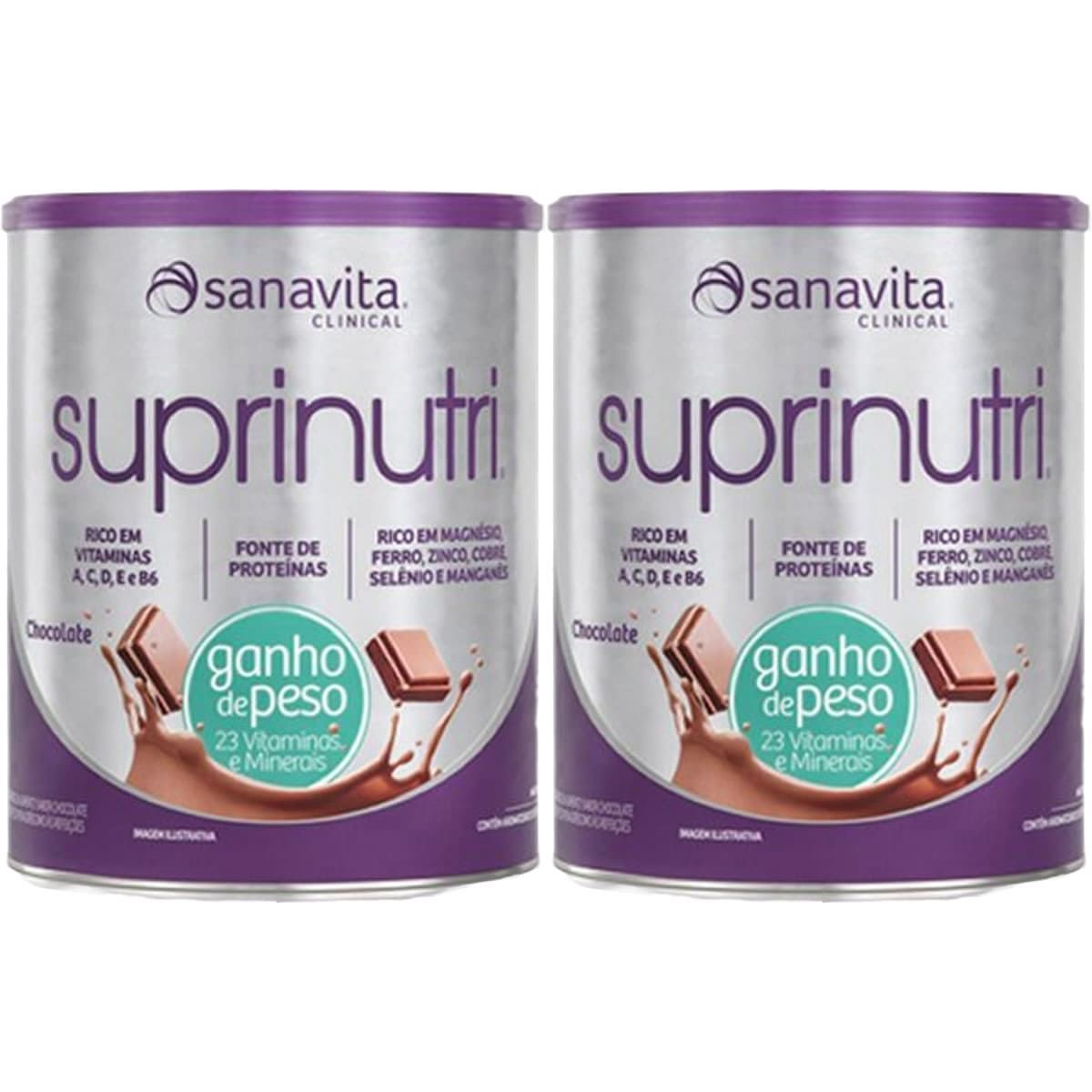 Kit 2X Suprinutri - 400g Chocolate - Sanavita