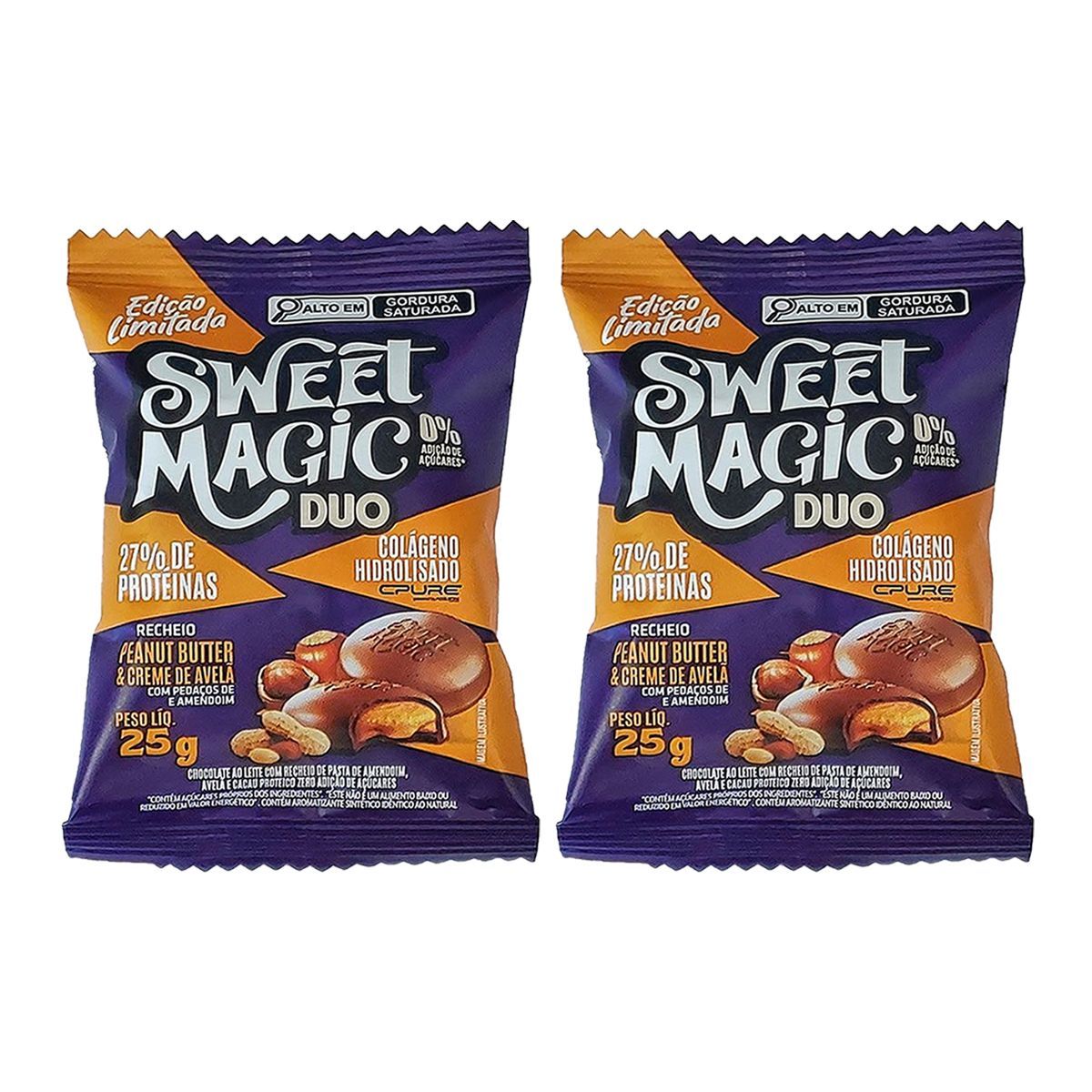 Kit 2X Sweet Magic Duo - 1 Unidade 25g Peanut Butter e Creme de Avel� - Canibal