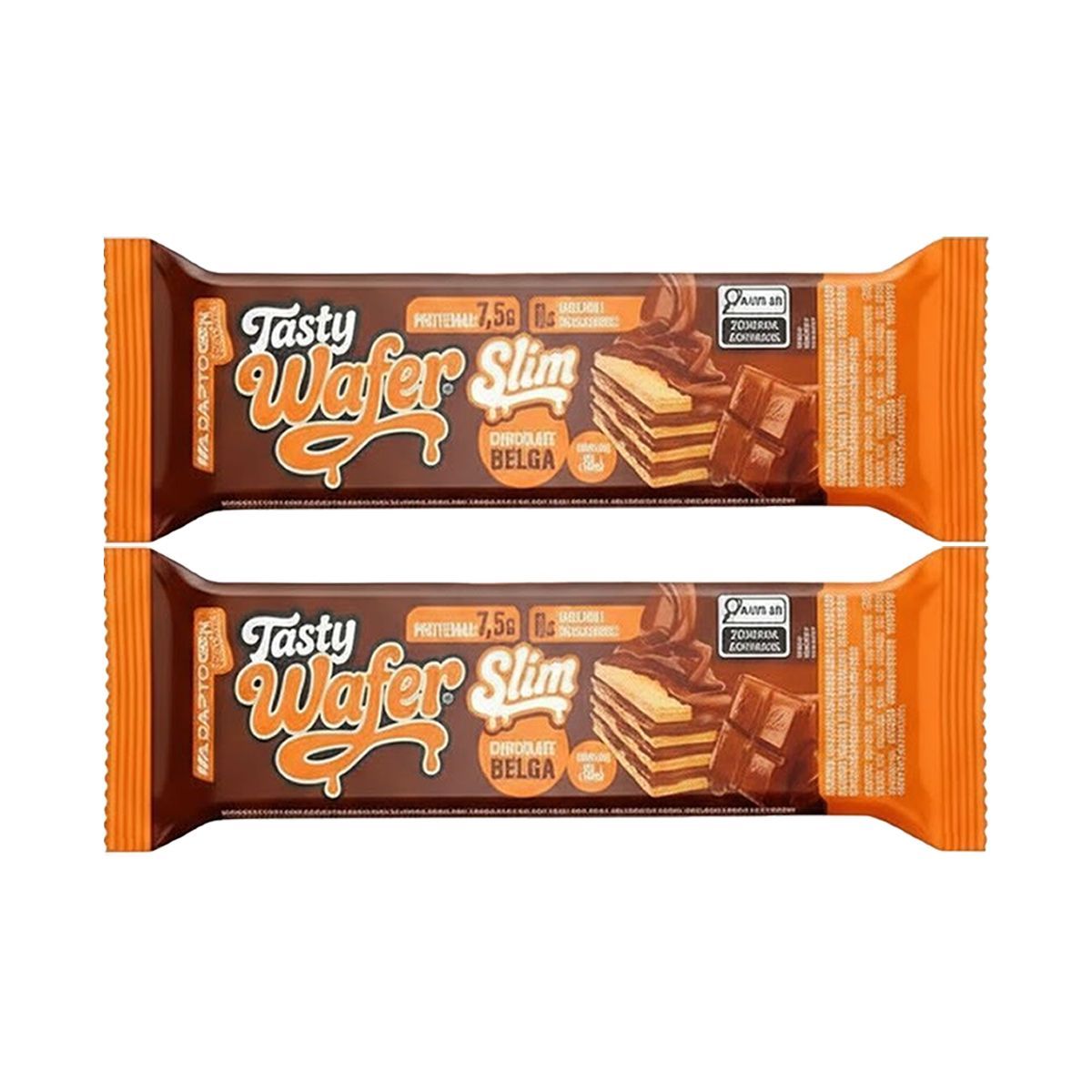 Kit 2X Tasty Wafer Slim - 1 Unidade 30g Chocolate Belga - Adaptogen