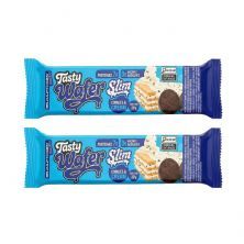Kit 2X Tasty Wafer Slim - 1 Unidade 30g Cookies Cream - Adaptogen