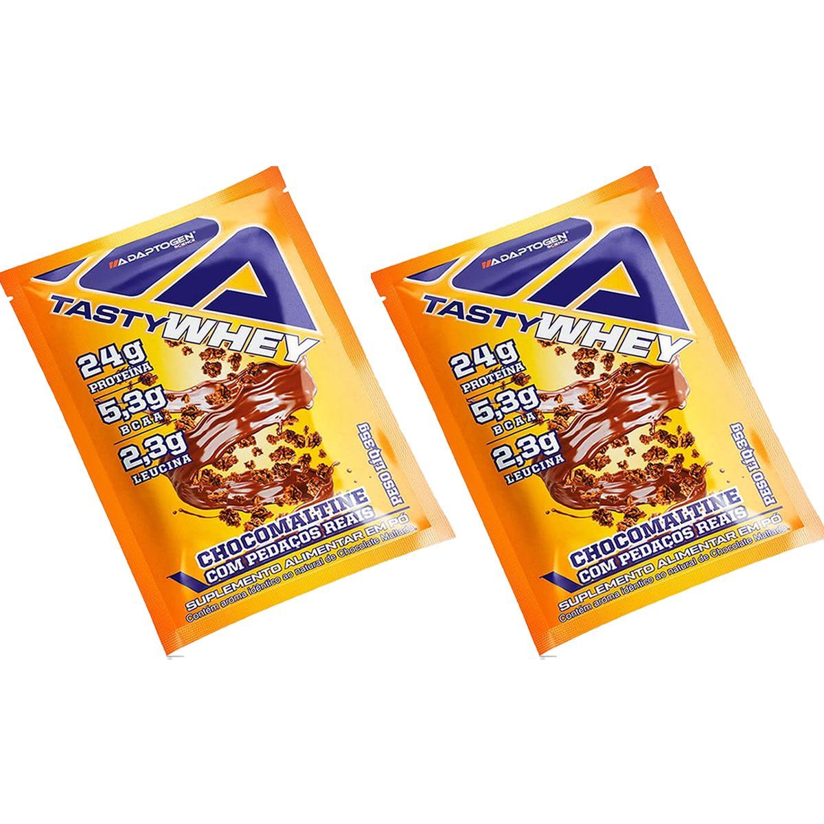 Kit 2X Tasty Whey 3W - 1 Sach� 34g Chocomaltine - Adaptogen