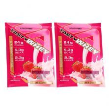 Kit 2X Tasty Whey 3W - 1 Sach� 34g Strawberry Creme - Adaptogen