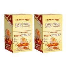 Kit 2X Tasty Whey 3W - 12 Sach�s 32g Banoffee - Adaptogen