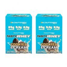 Kit 2X Tasty Whey 3W - 12 Sach�s 34g Cookies & Cream - Adaptogen