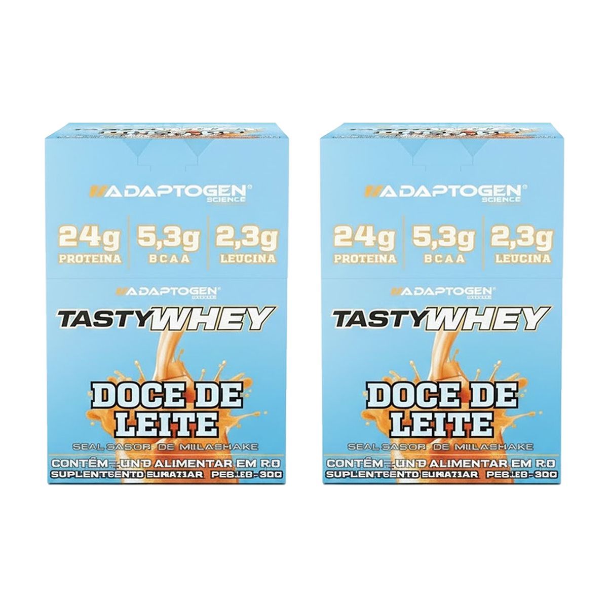 Kit 2X Tasty Whey 3W - 12 Sach�s 34g Doce de Leite - Adaptogen
