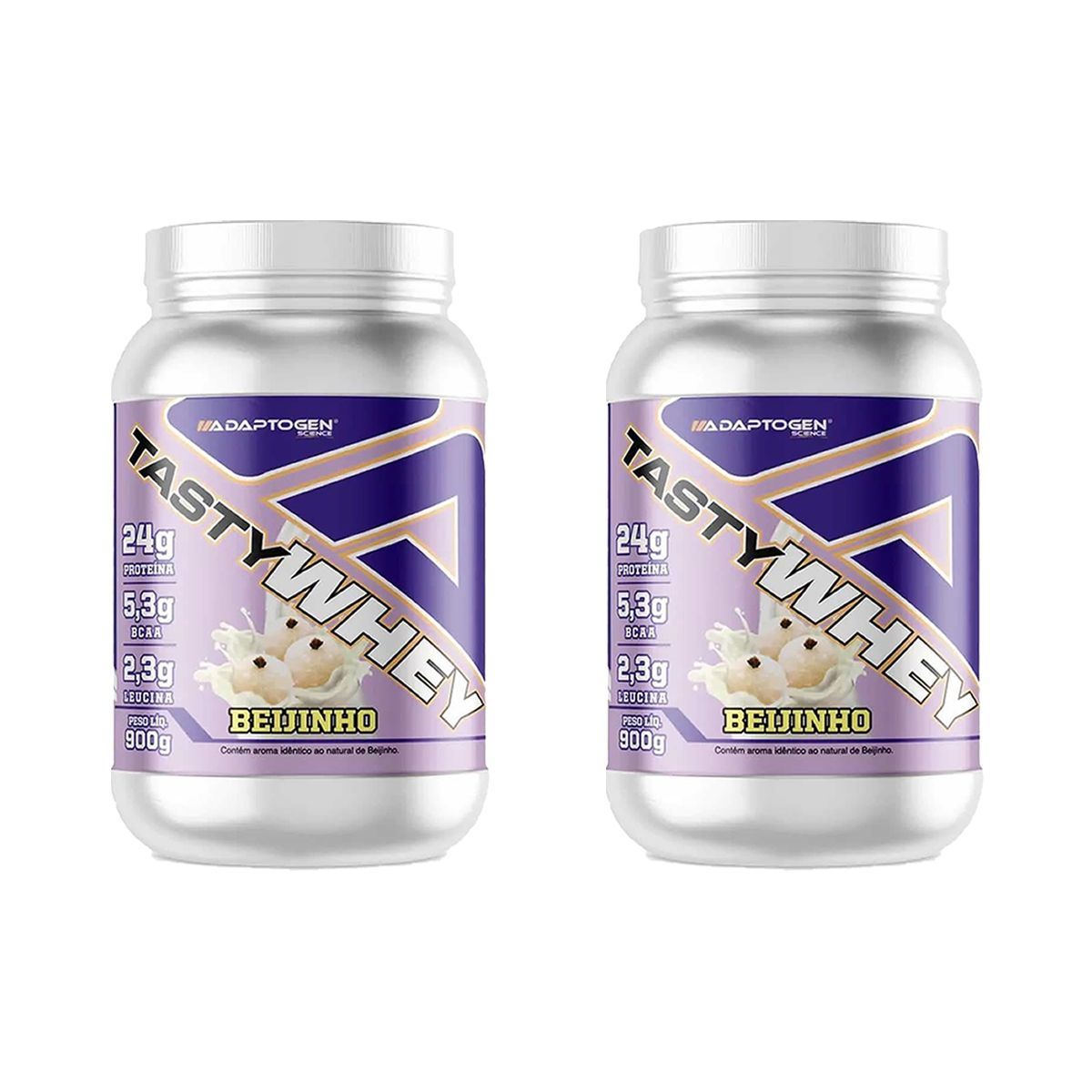 Kit 2X Tasty Whey 3W - 900g Beijinho - Adaptogen
