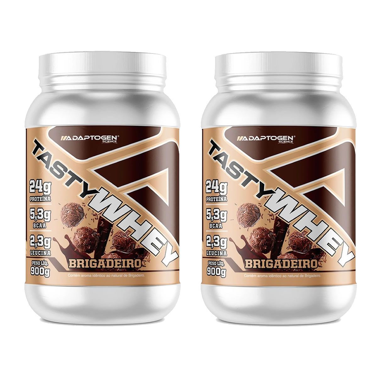 Kit 2X Tasty Whey 3W - 900g Brigadeiro - Adaptogen
