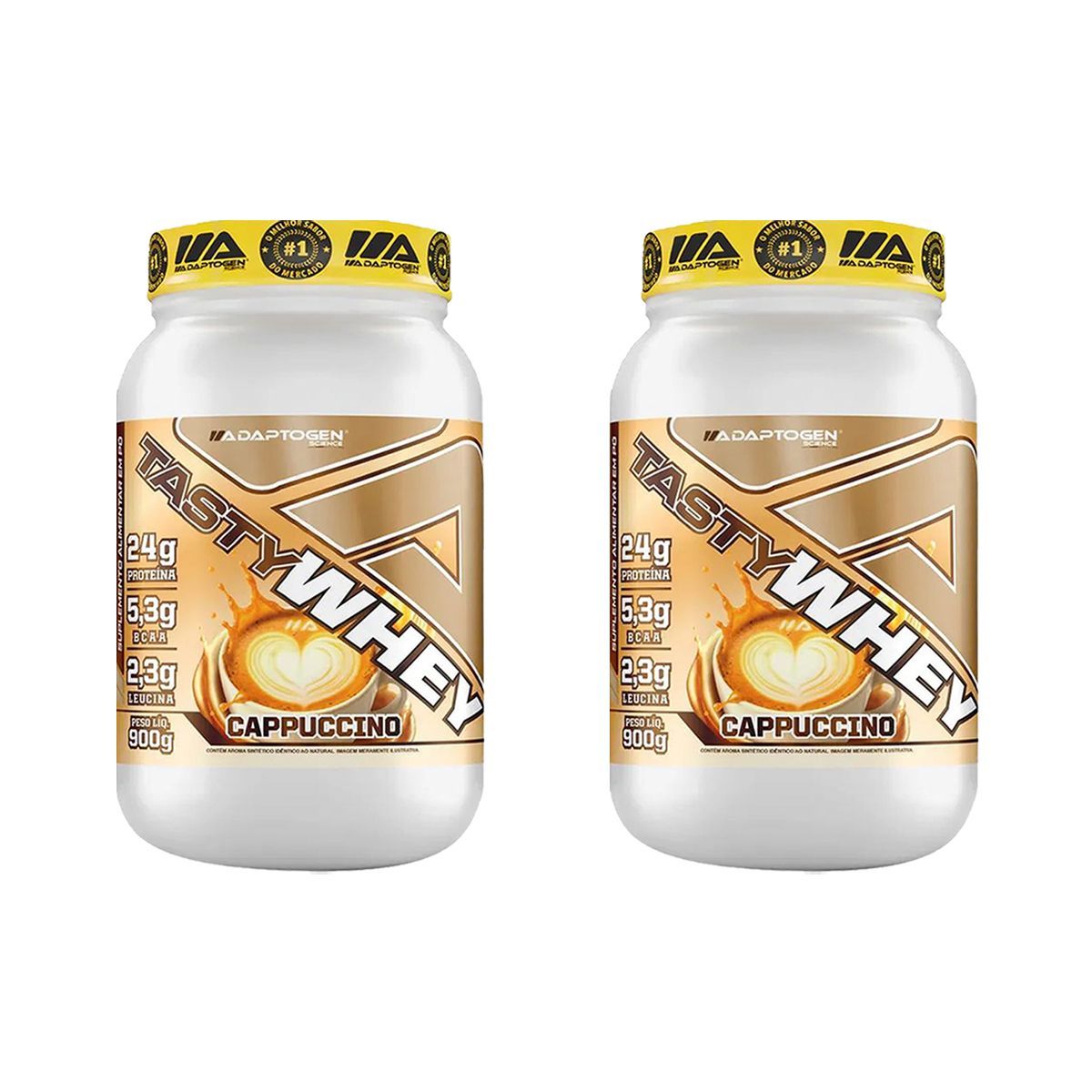 Kit 2X Tasty Whey 3W - 900g Cappuccino - Adaptogen