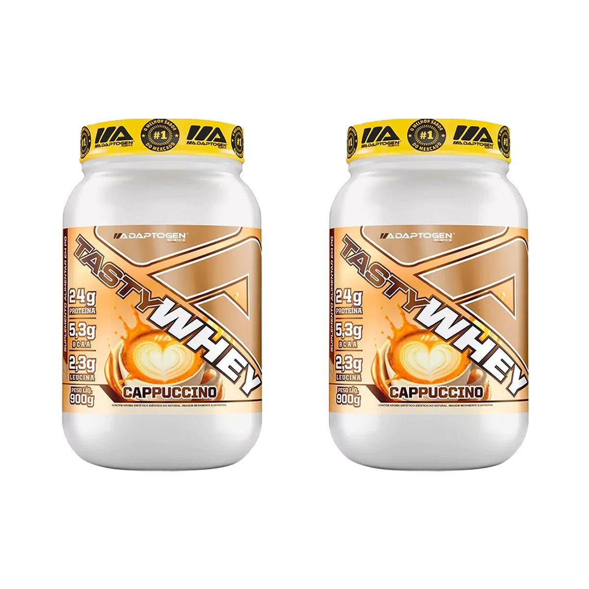 Kit 2X Tasty Whey 3W - 900g Cappuccino - Adaptogen